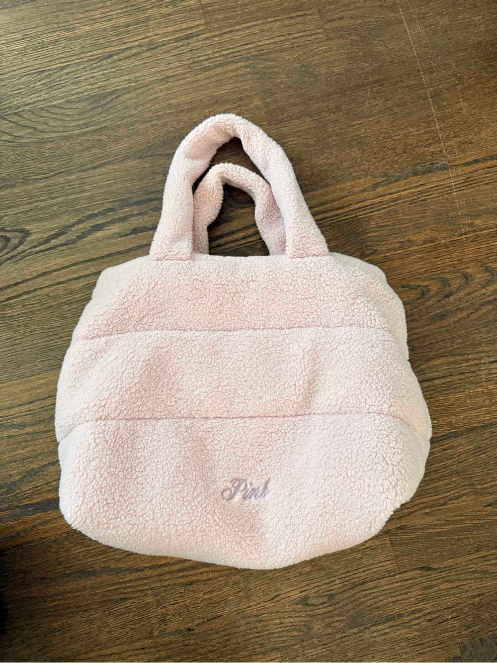 PINK Victoria's Secret Soft Pink Sherpa Tote